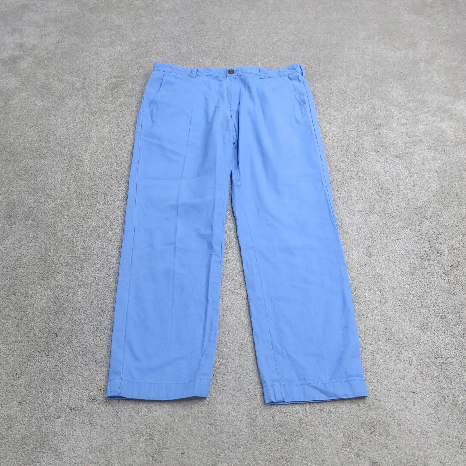 346 Brooks Brothers Pants Mens W36XL30 Blue Chino Straight Leg 100% Cotton