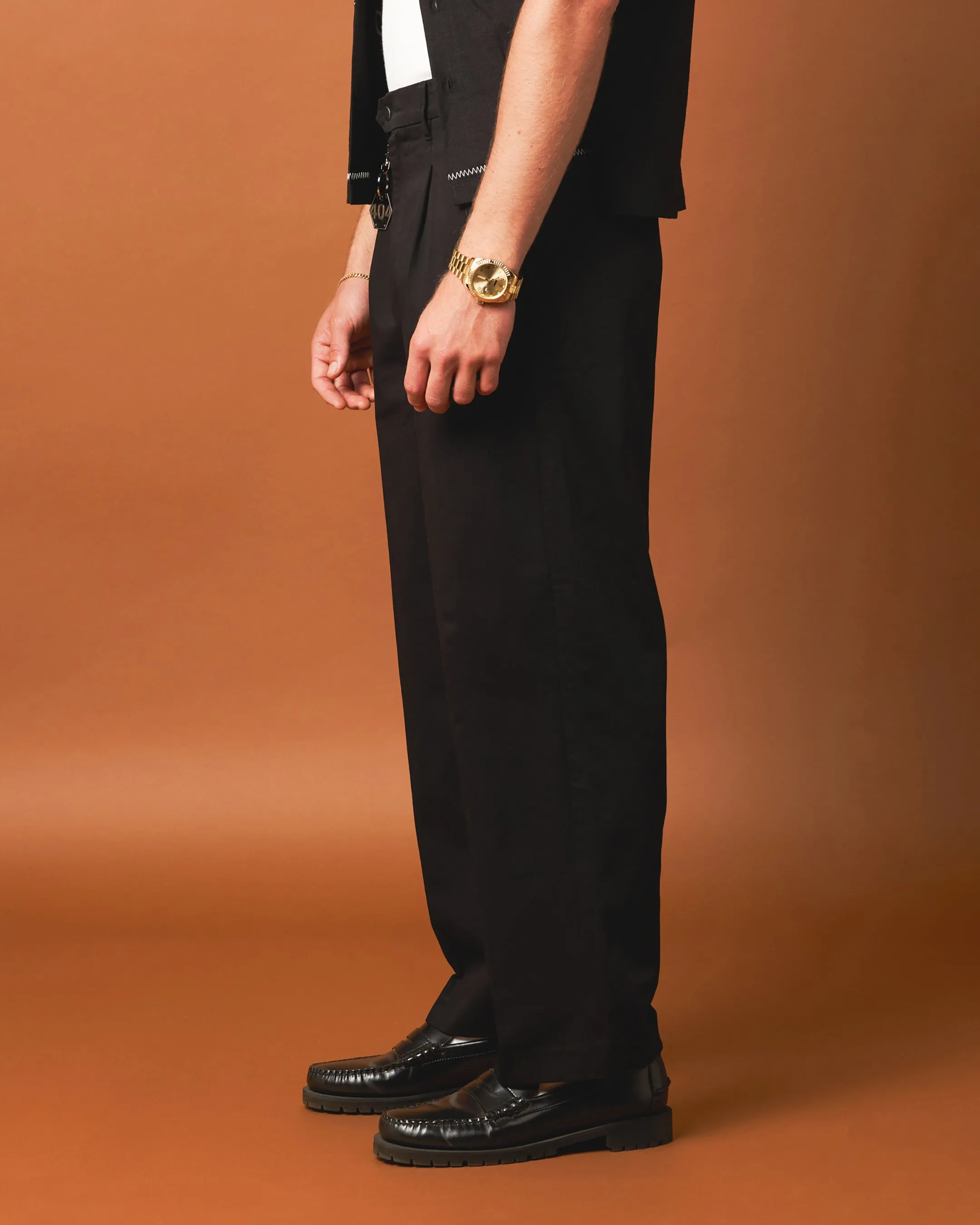 404 Studio High Waist Trousers Black