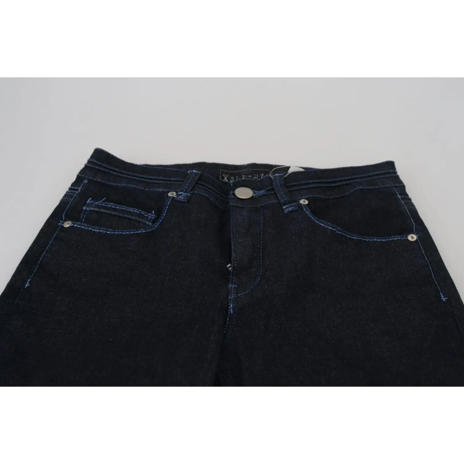 Acht Chic Slim-Fit Cotton Denim in Dark Blue