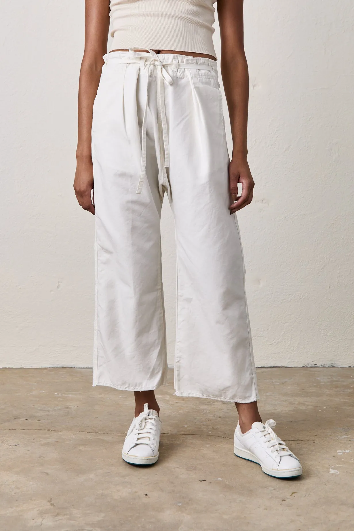 AKARI TIE WAIST PANT / SOFT WHITE