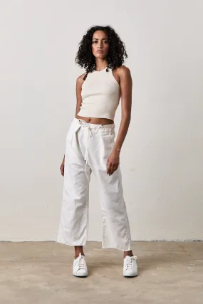 AKARI TIE WAIST PANT / SOFT WHITE