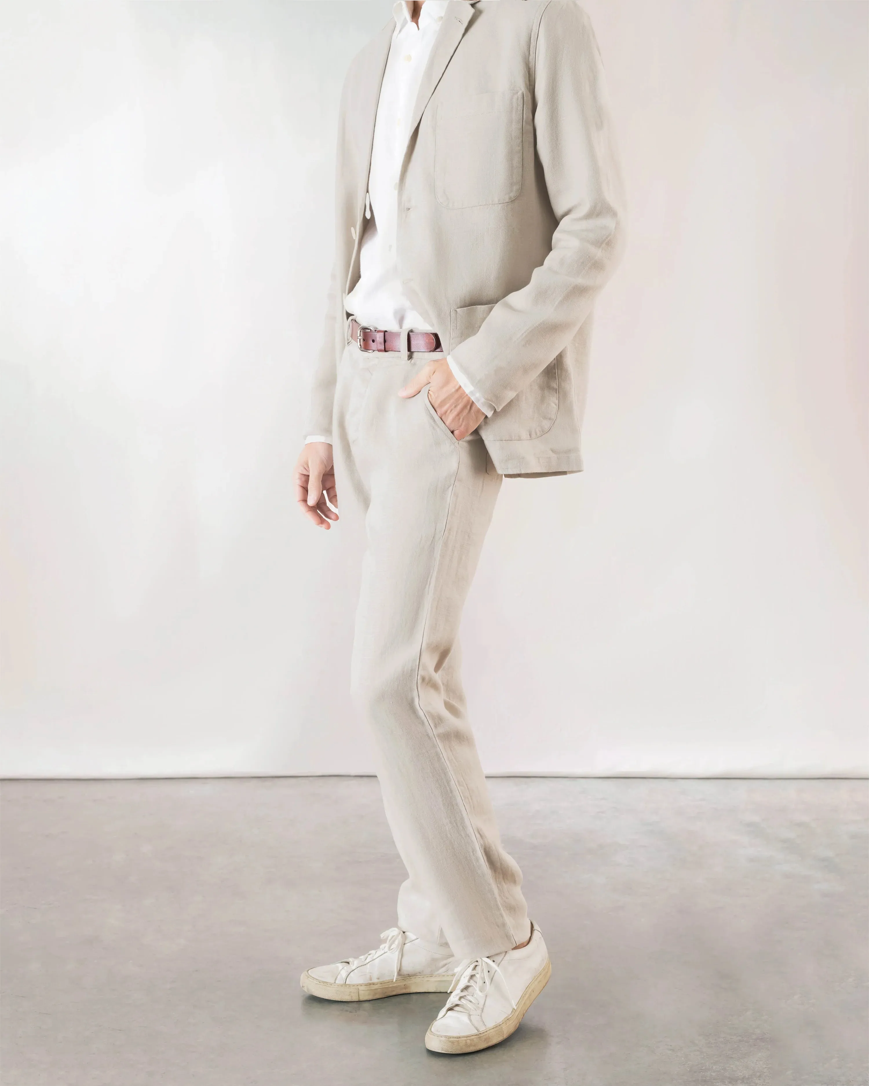 Alex Crane Alta Bone Linen Pant