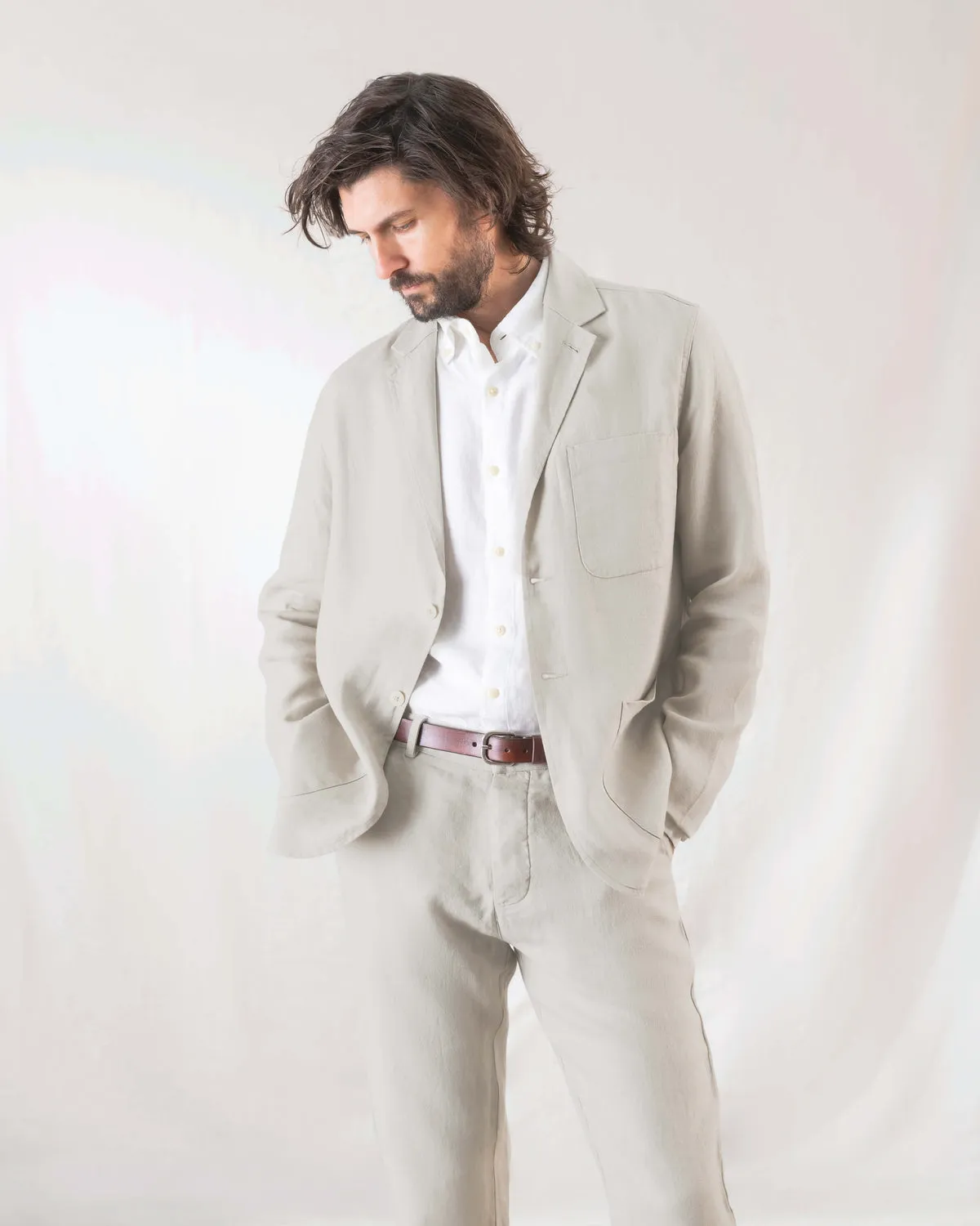 Alex Crane Alta Bone Linen Pant