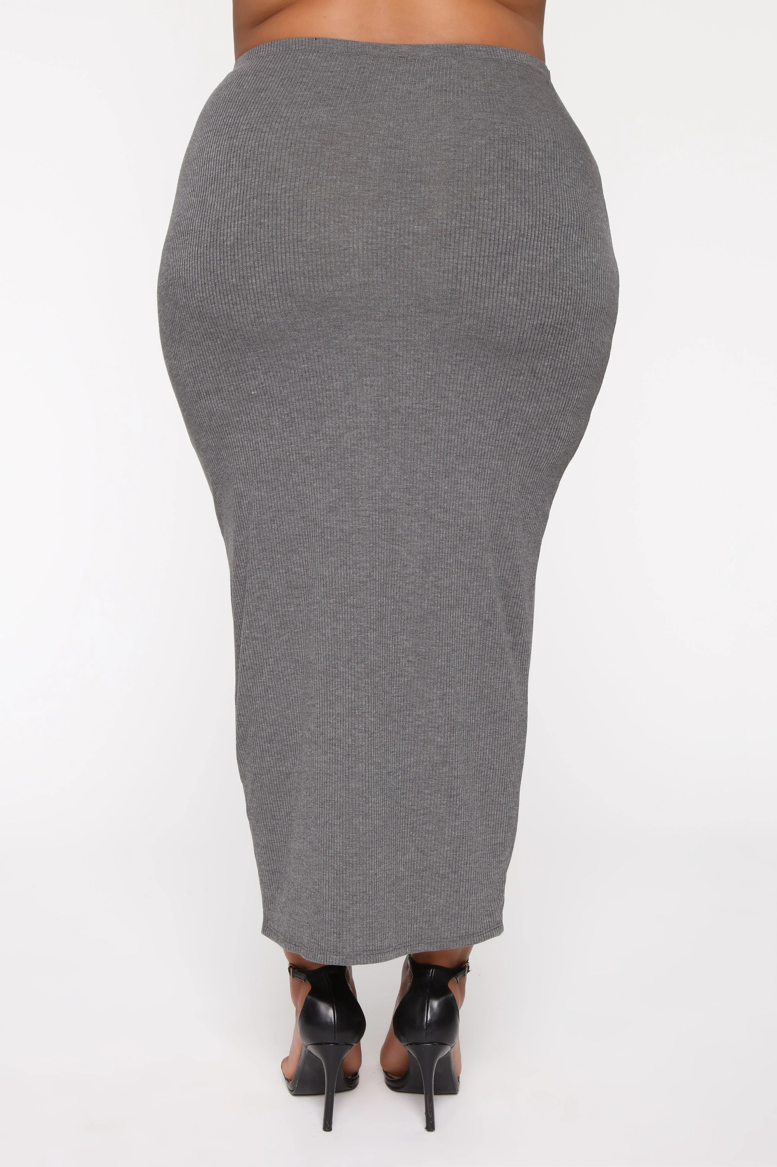 All The Way Up Maxi Skirt - Charcoal