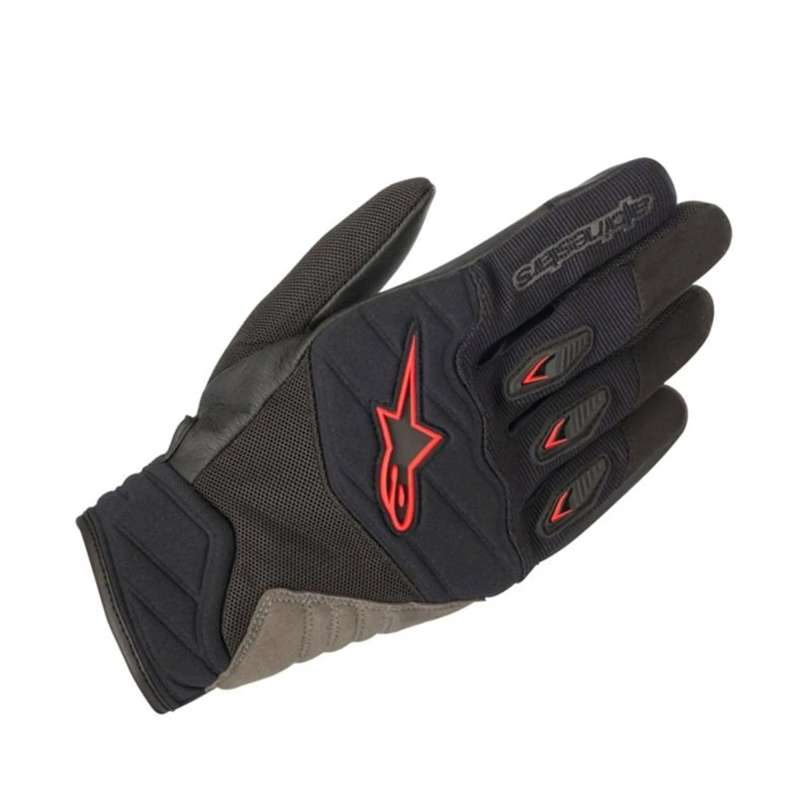 Alpinestars Shore Motorcycle Gloves - Black / Red