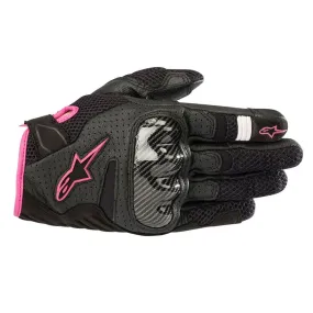 Alpinestars Stella SMX-1 Air V2 Motorcycle Gloves - Black / Fuchsia