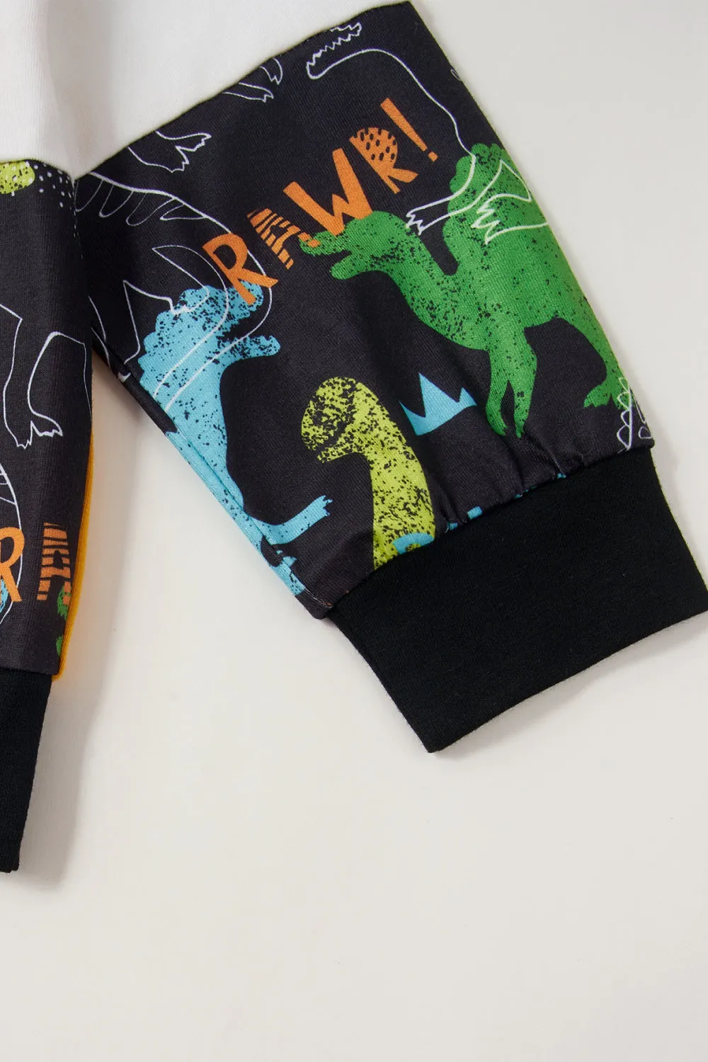 *App Exclusive* Boys Dinosaur Color Block Tee and Pants Set