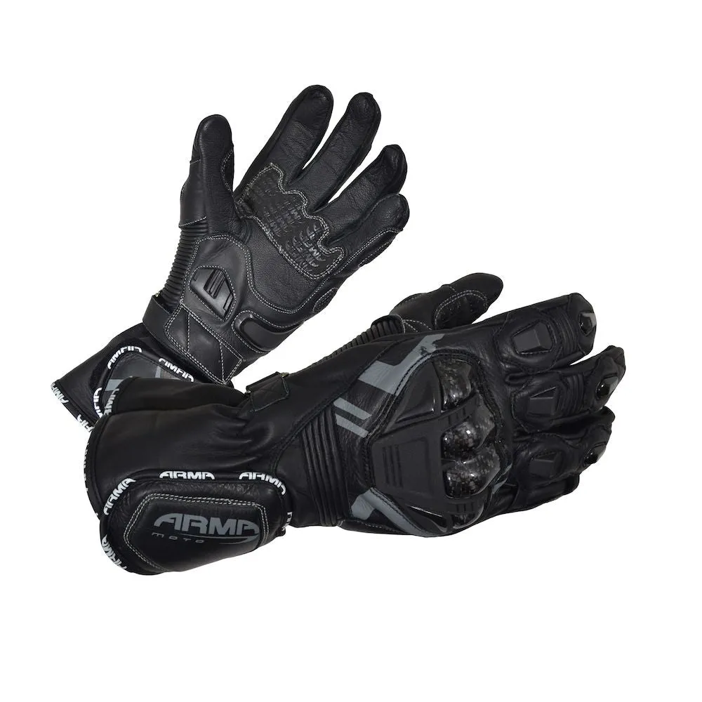 ARMR S870 Leather Kevlar Lined Gloves - Black