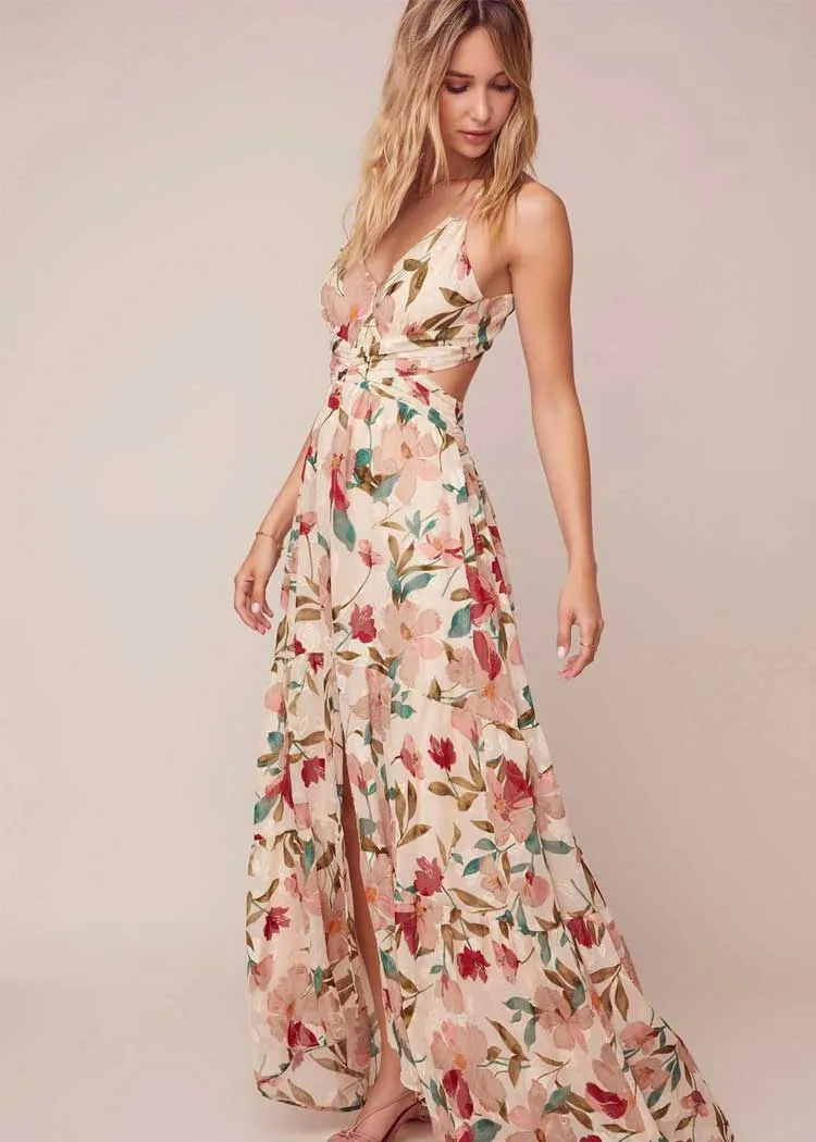 ASTR The Label Frolic Floral Maxi Dress