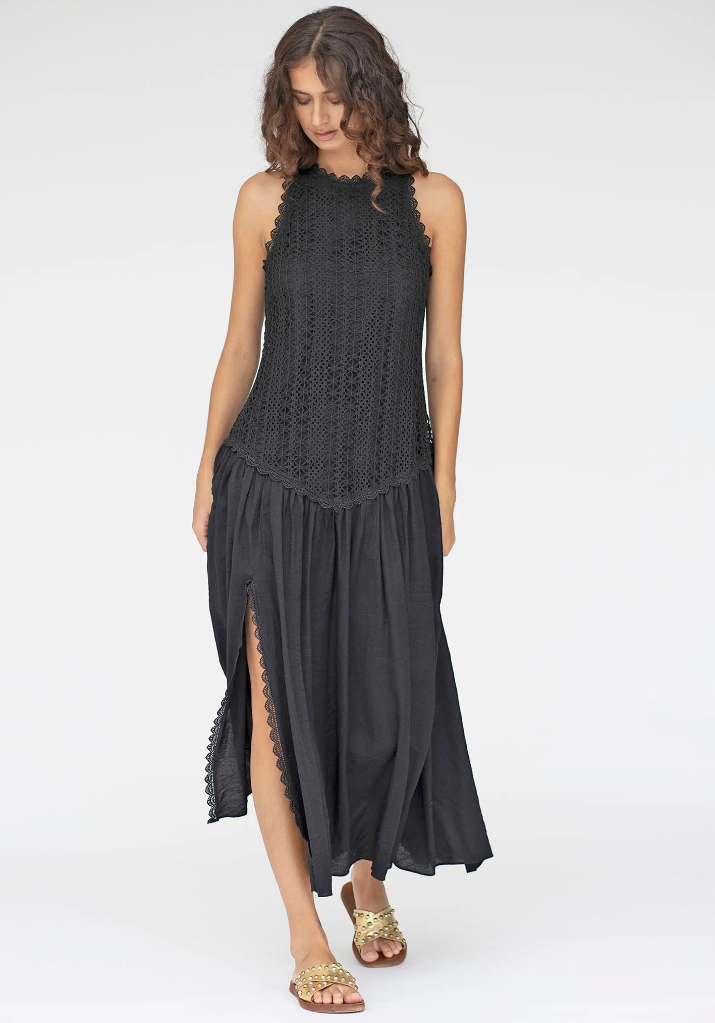 Augustine Lace Bodice Maxi Dress