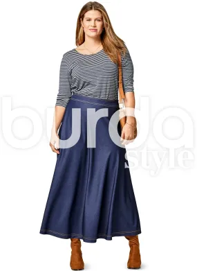 BD6491 Women’s Flared Skirt | Burda Style Pattern