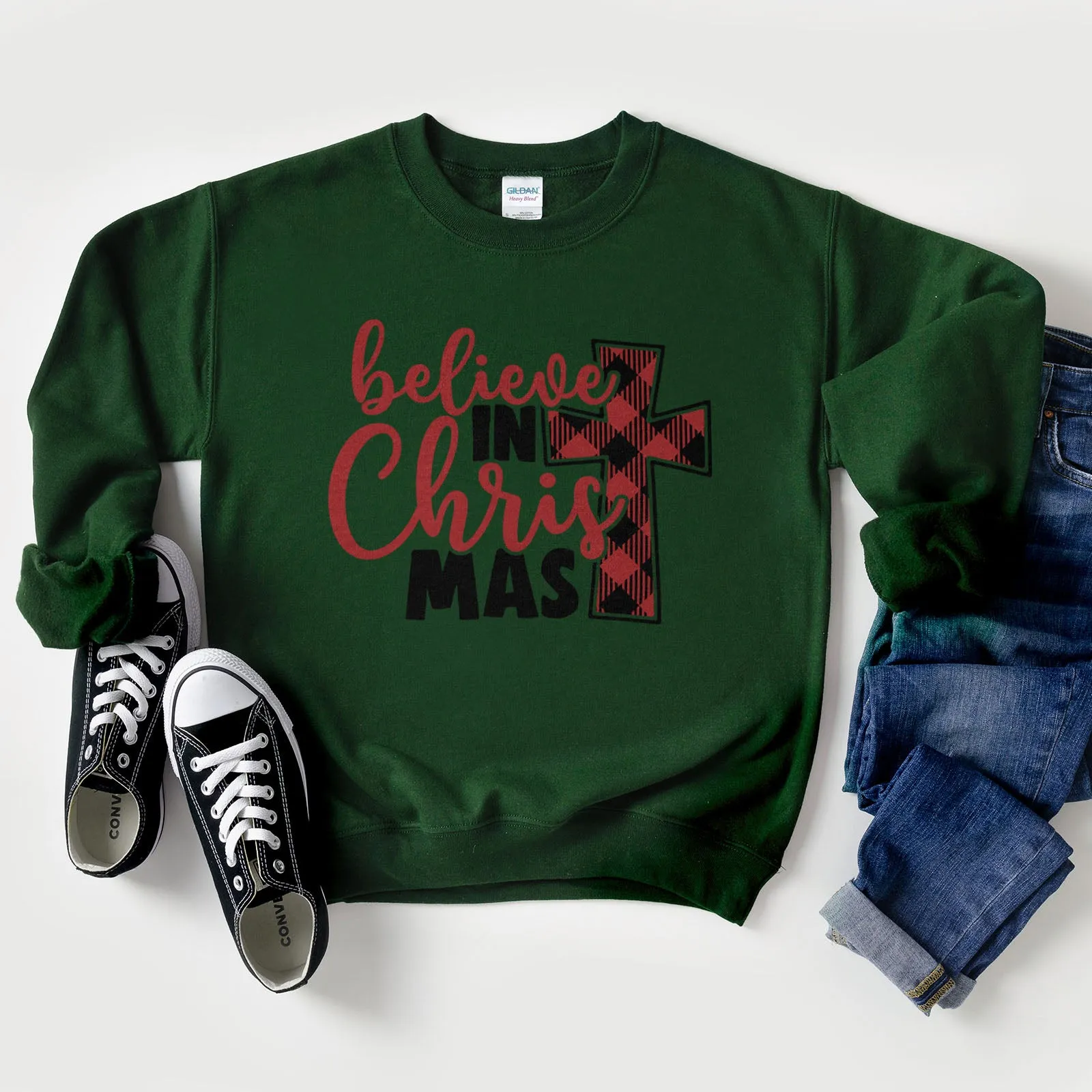 Believe in Christ Mas Sweatshirt