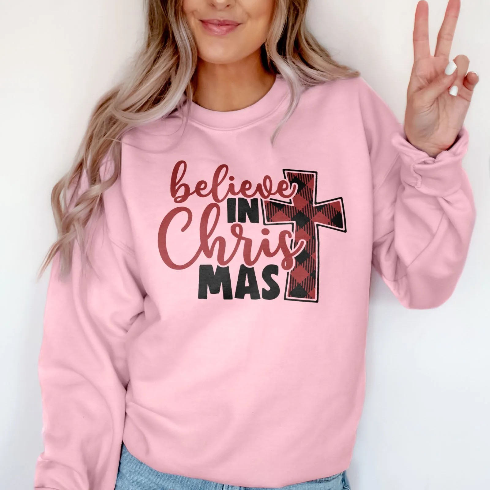 Believe in Christ Mas Sweatshirt