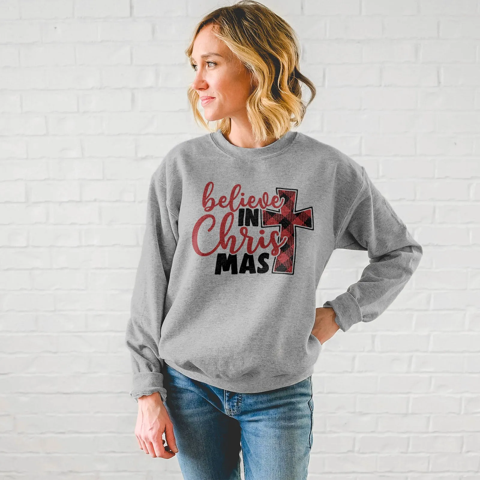 Believe in Christ Mas Sweatshirt