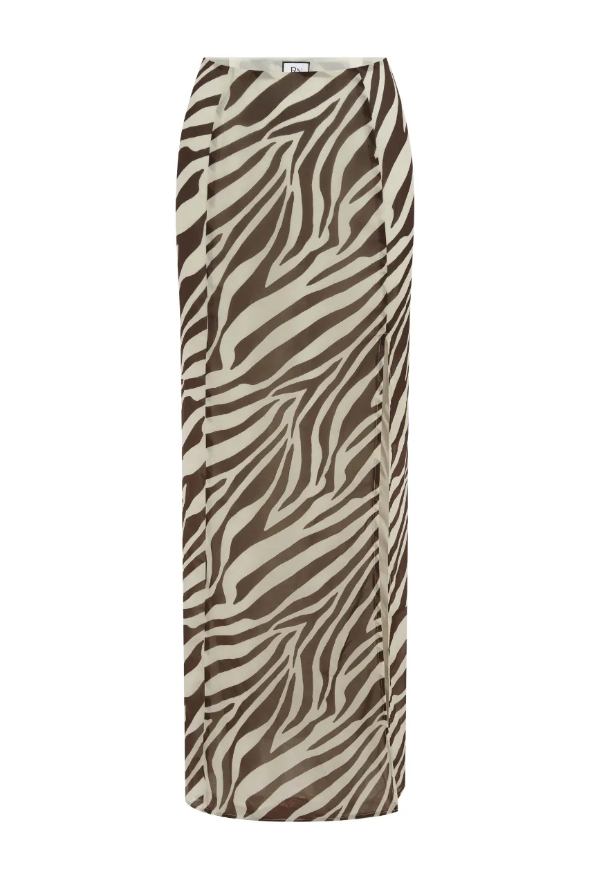 Belini Maxi Skirt - Zebra Chocolate