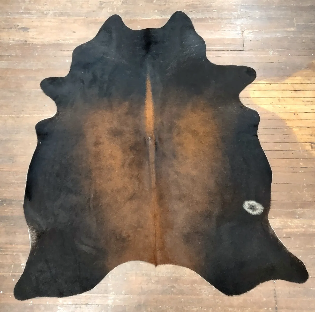 Black & Reddish Brown Cowhide Rug #2948