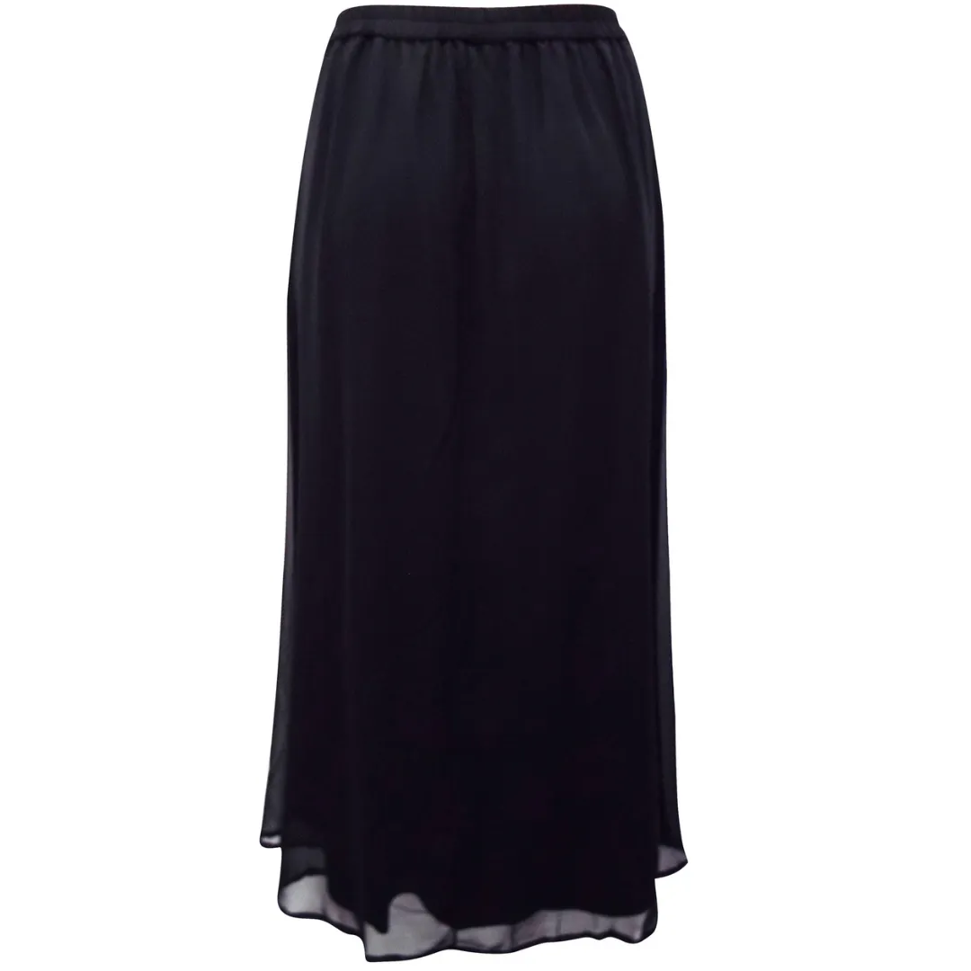 Black Floaty Maxi Skirt