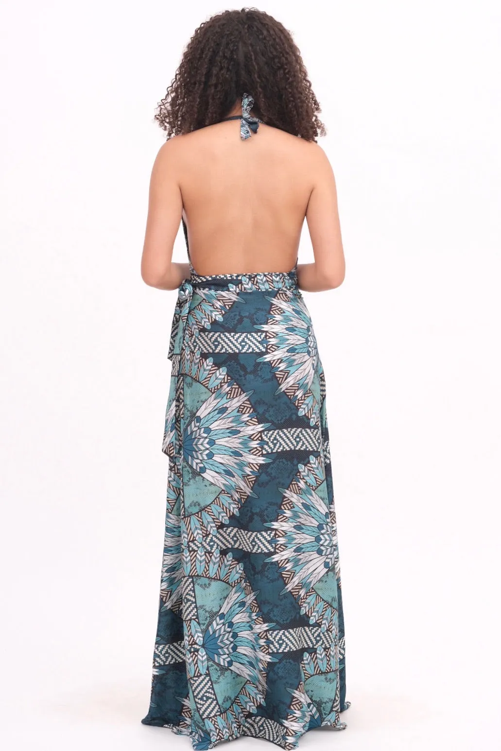 Boho Blue Maxi Length Sarong