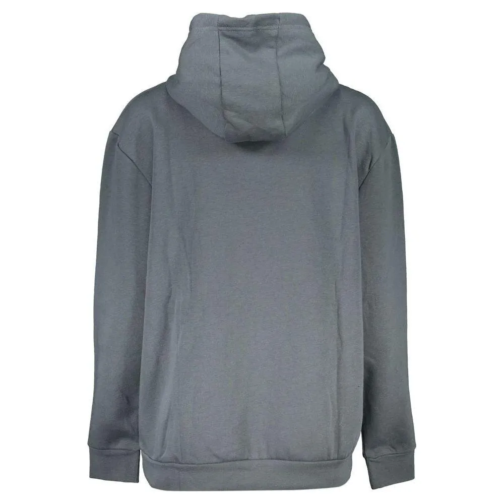 Cavalli Class Elegant Hooded Fleece Sweatshirt in Gray