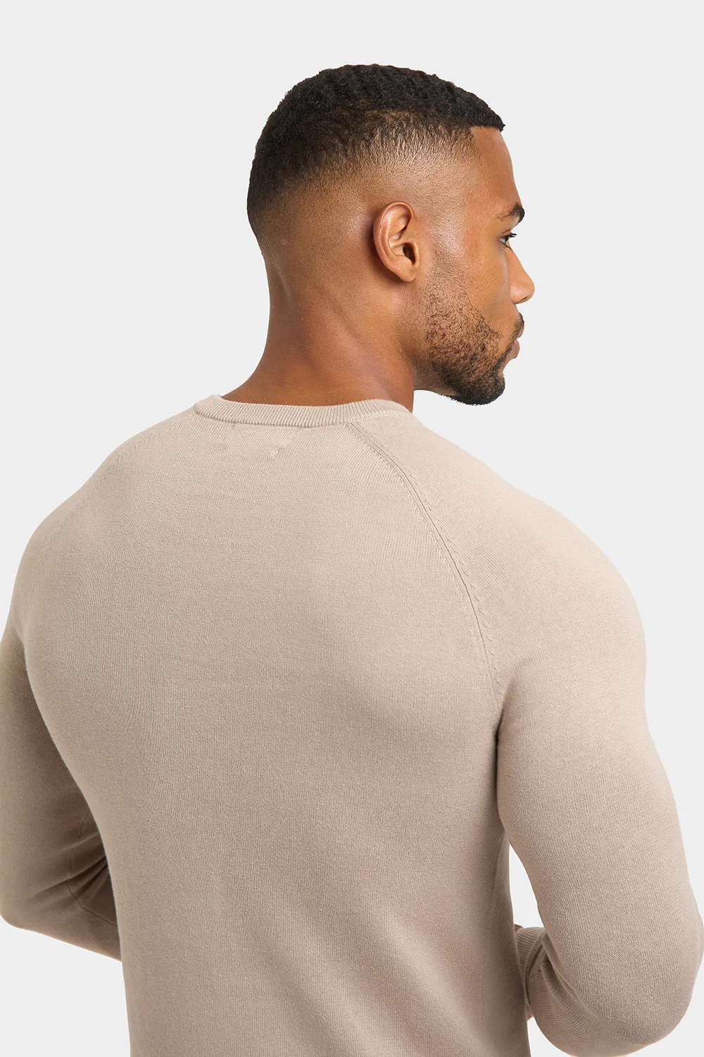 Cotton Crew Neck in Neutral