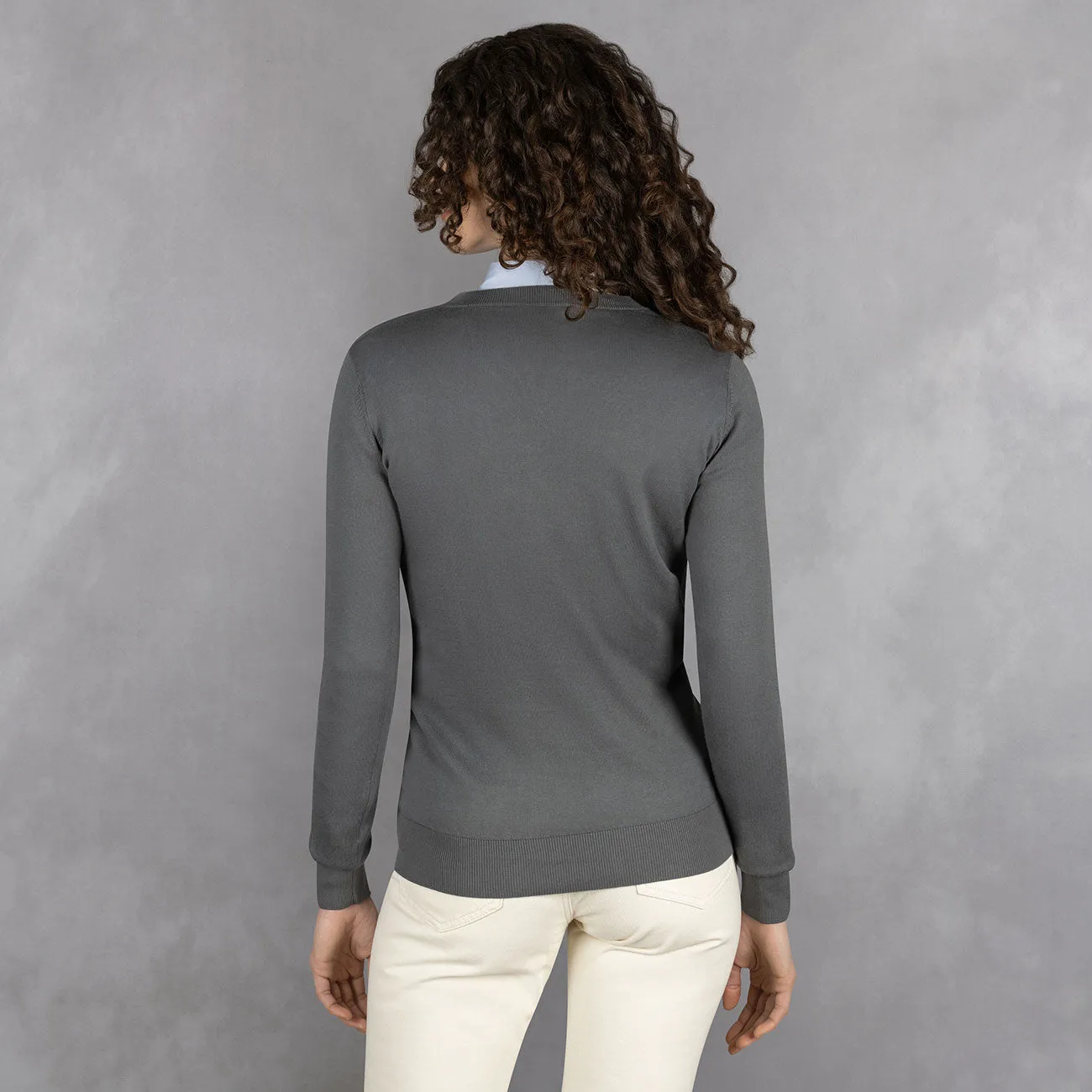 Cotton Pullover V-Neck Women