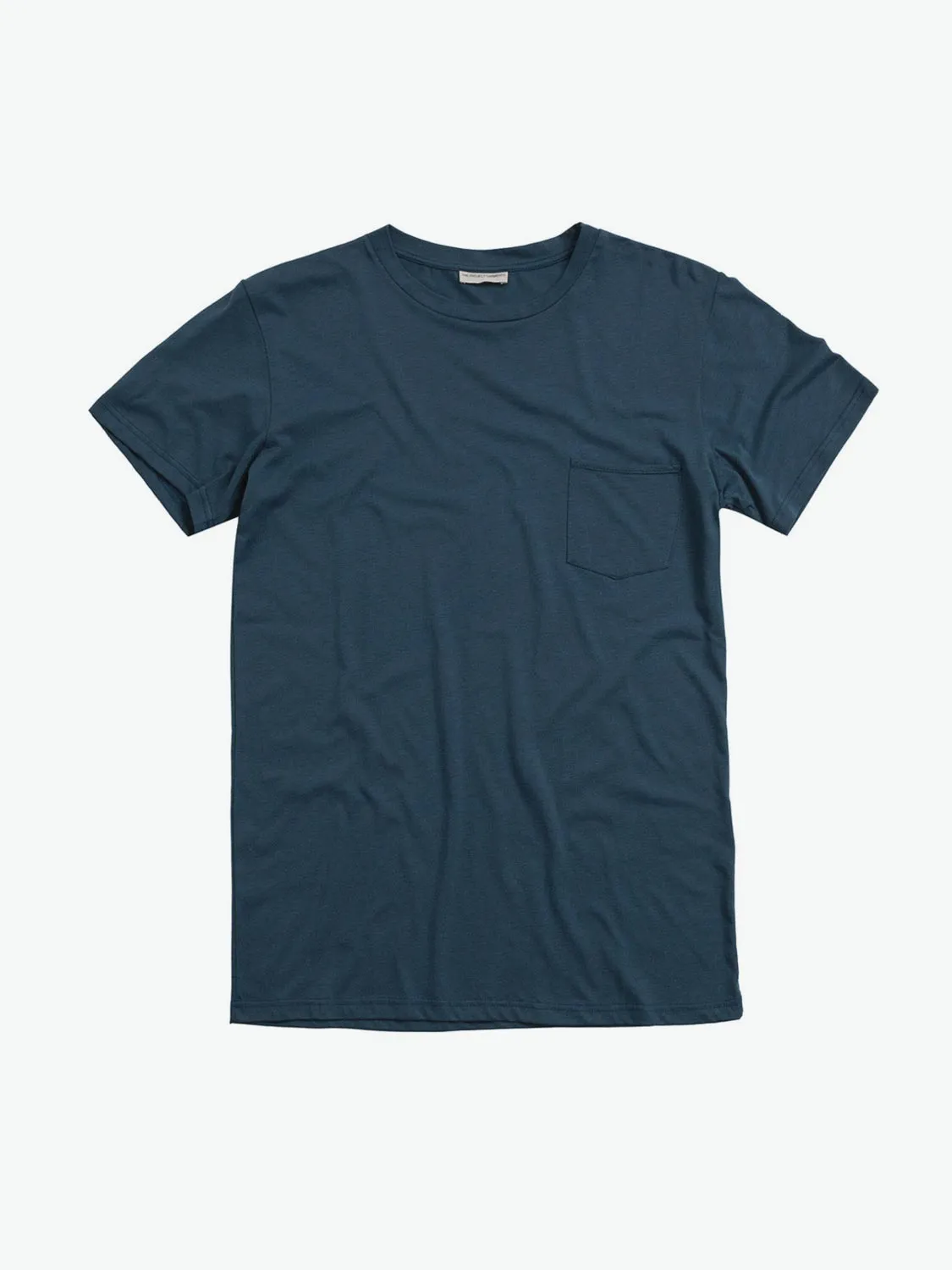 Crew Neck Modal-Blend Pocket T-shirt Blueberry