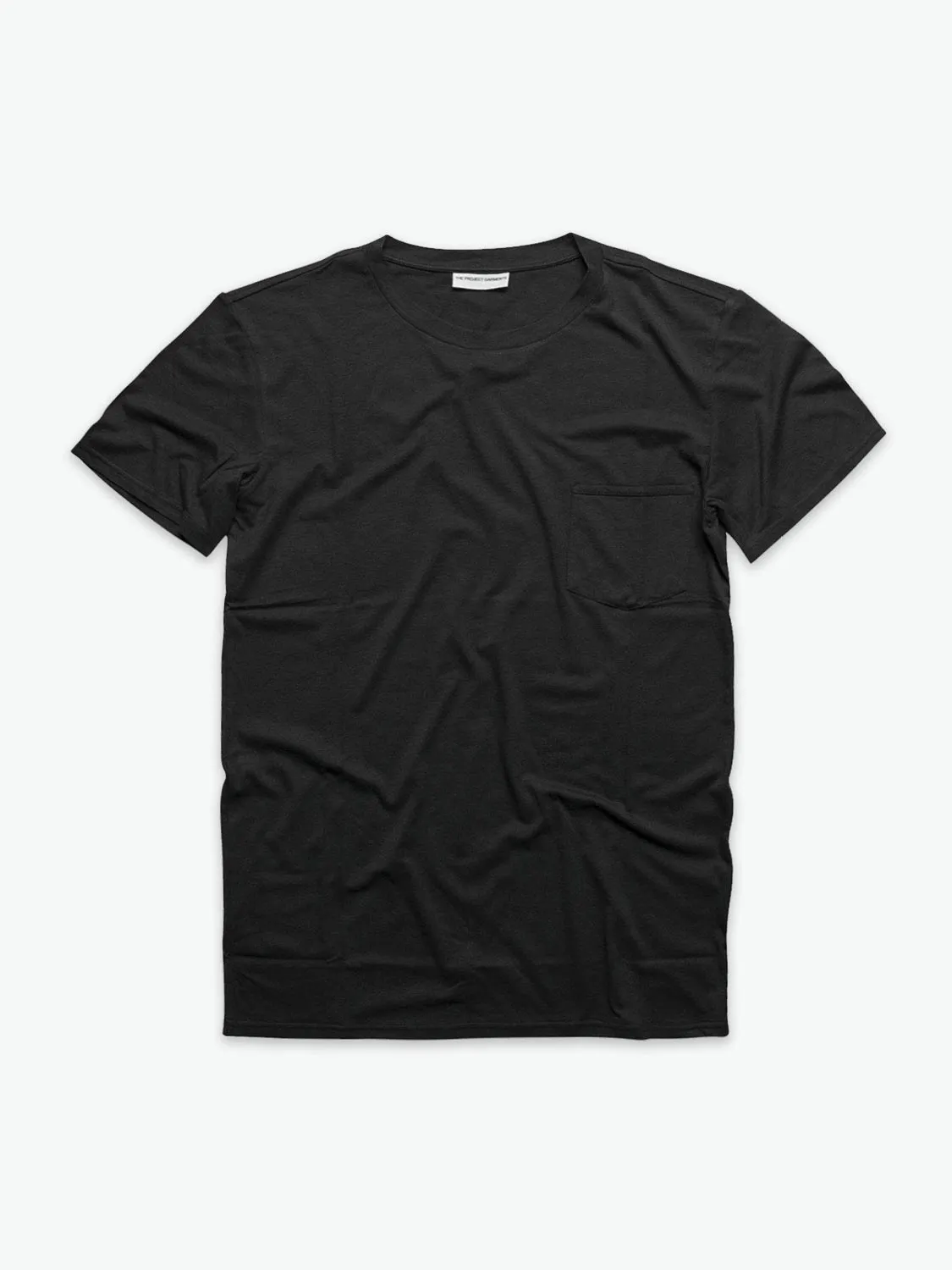 Crew Neck Modal-Blend Pocket T-shirt Charcoal Grey