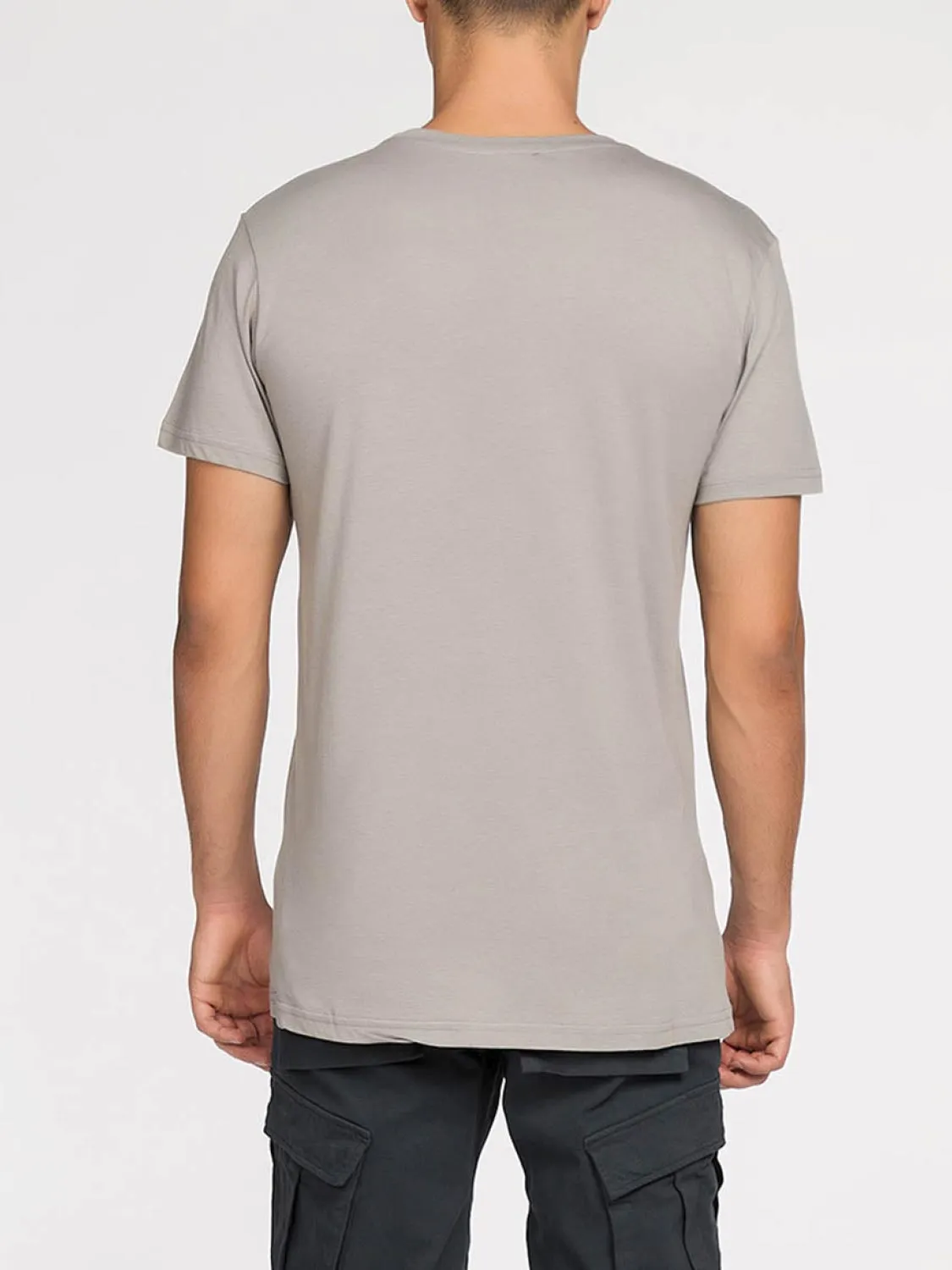 Crew Neck Modal-Blend Pocket T-shirt Moonrock