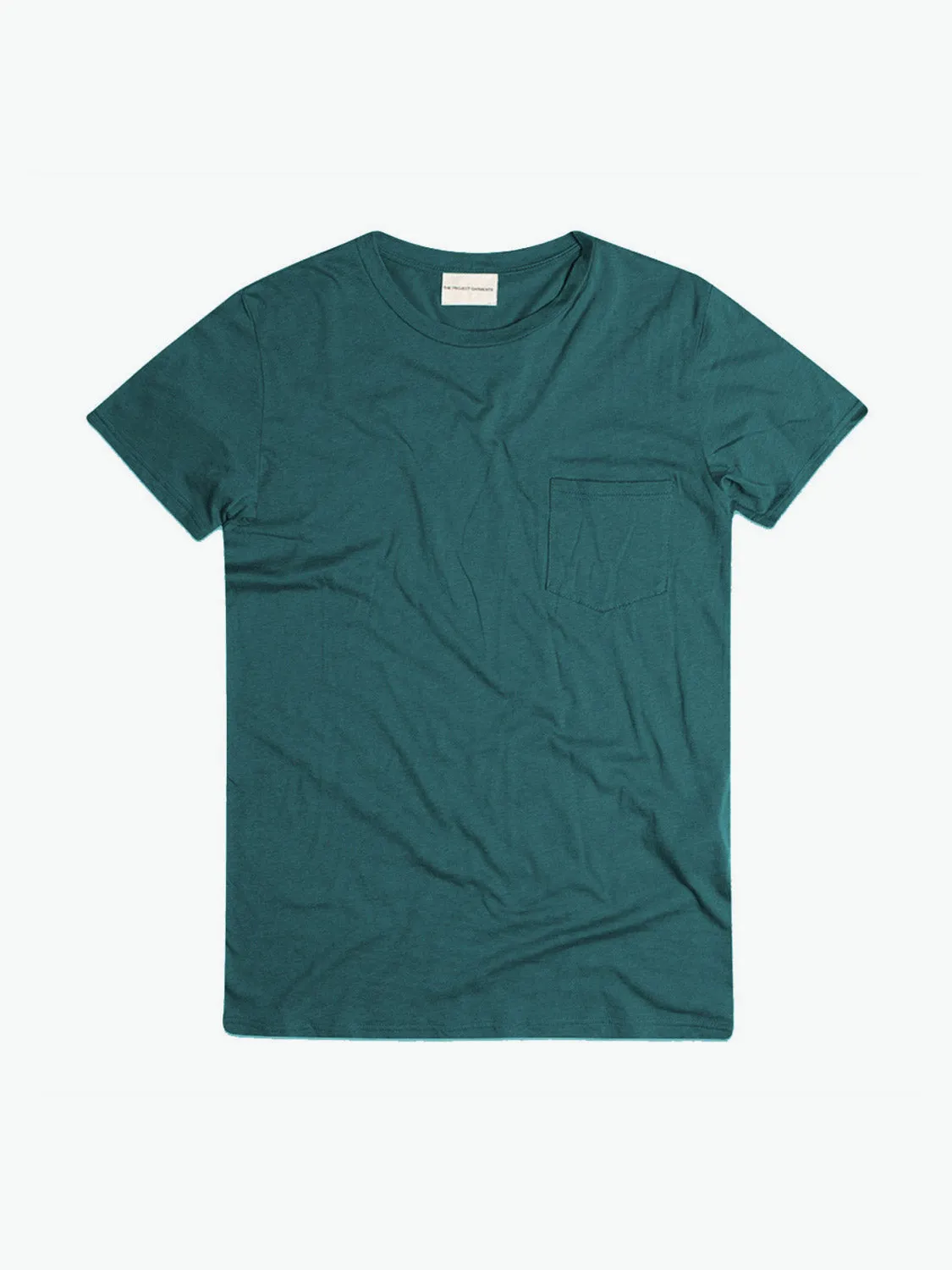 Crew Neck Modal-Blend Pocket T-shirt Myrtle Green