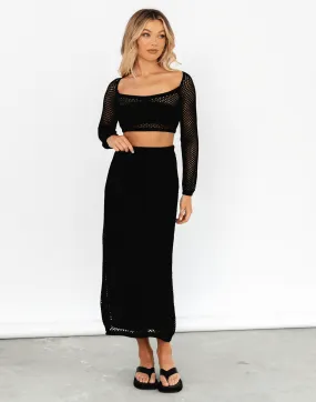 Cyprus Maxi Skirt (Black)