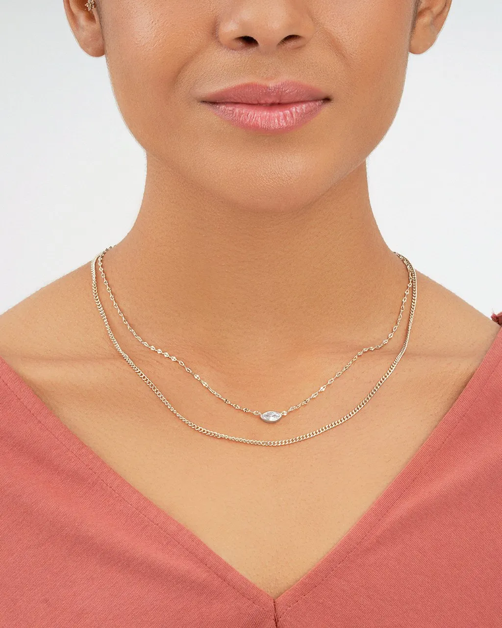 CZ Dainty Layered Necklace