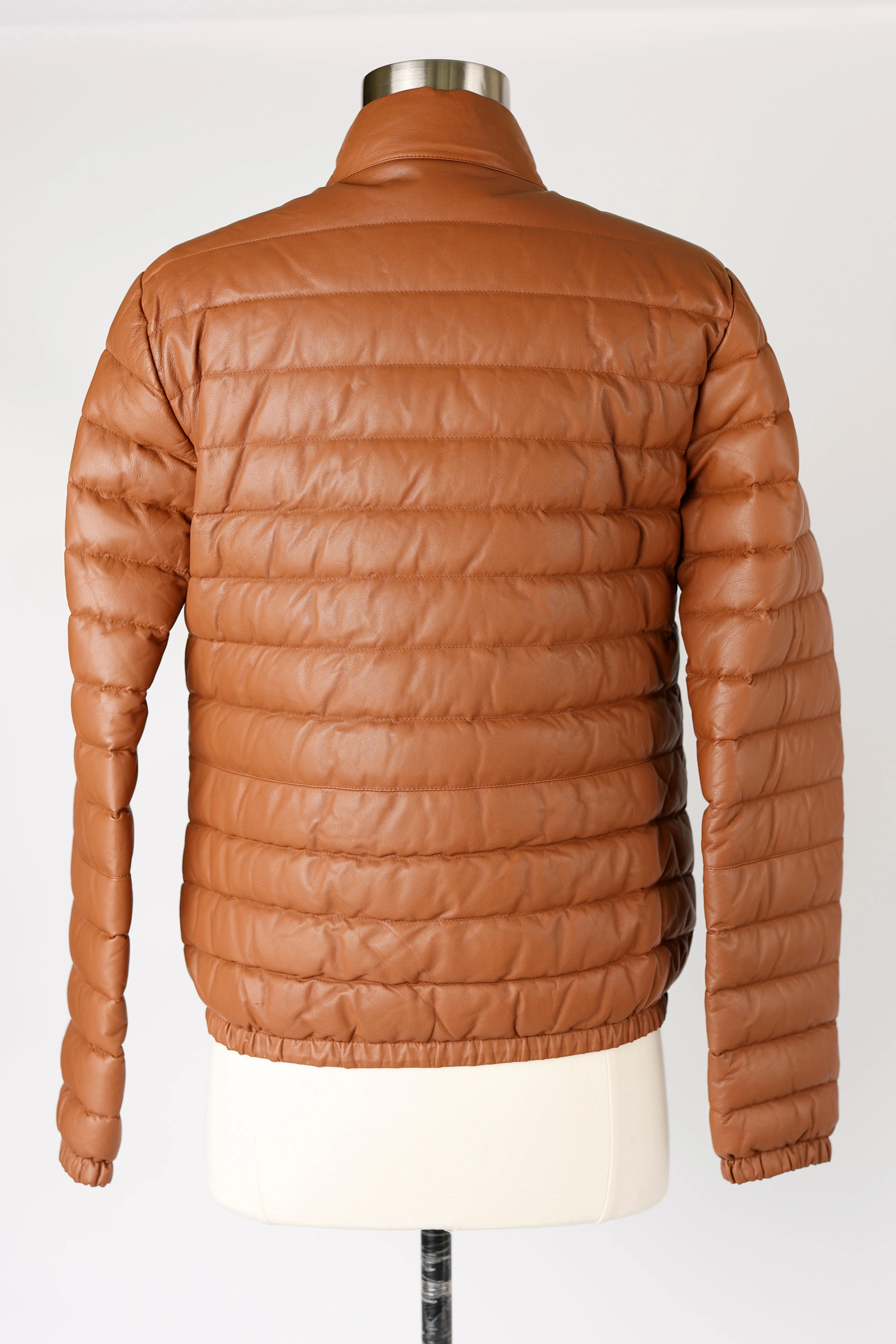 Delfi Leather Puffer Jacket