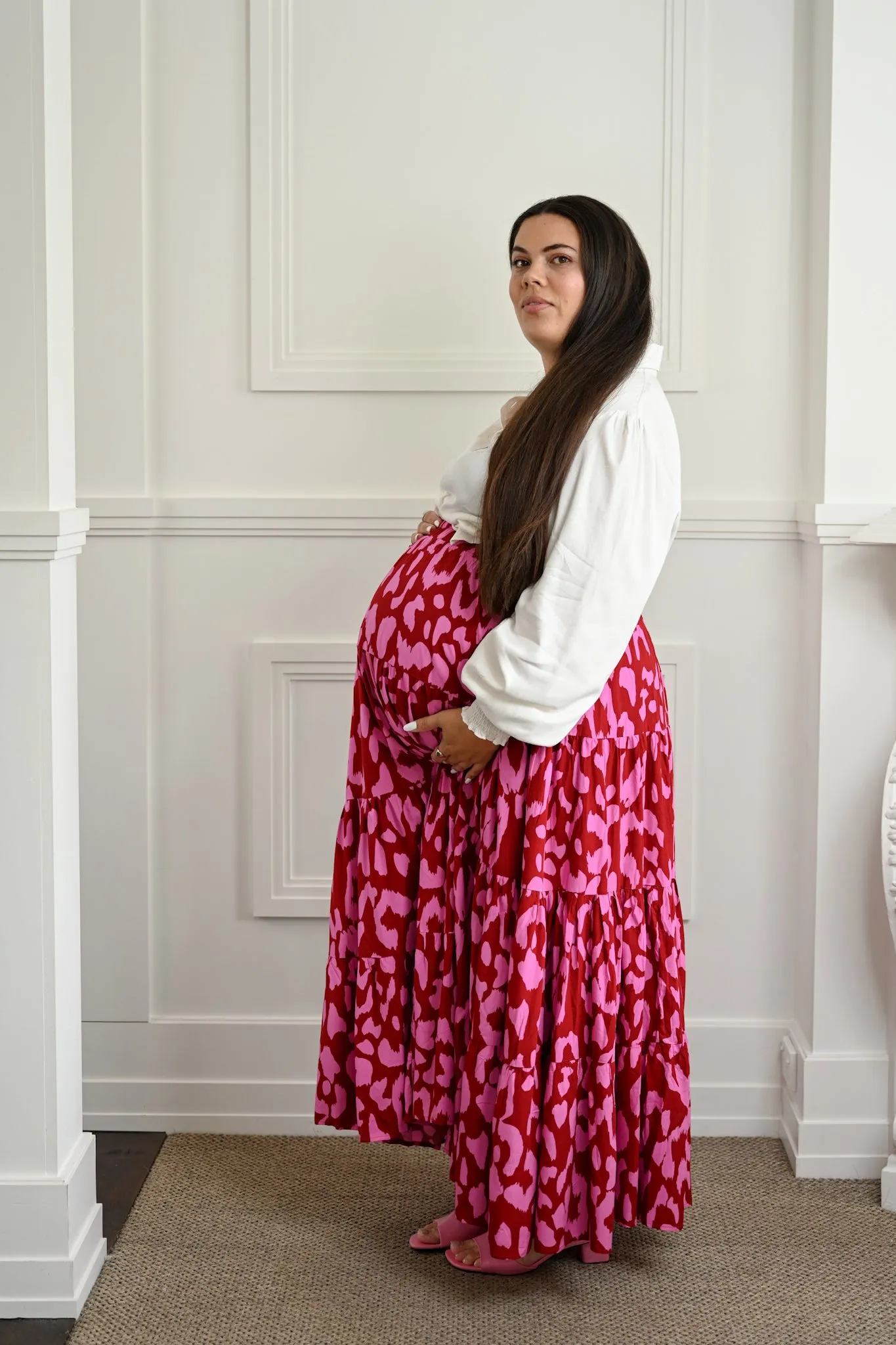 Delilah skirt - Red & Pink