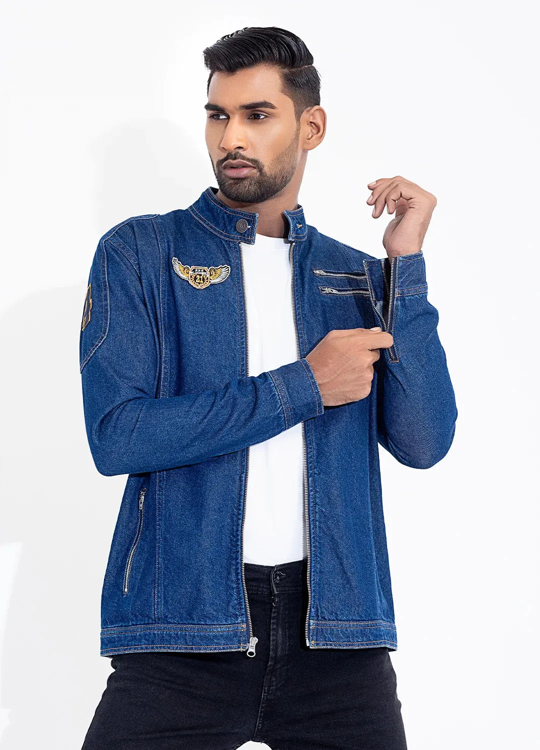 Denim Biker Jacket