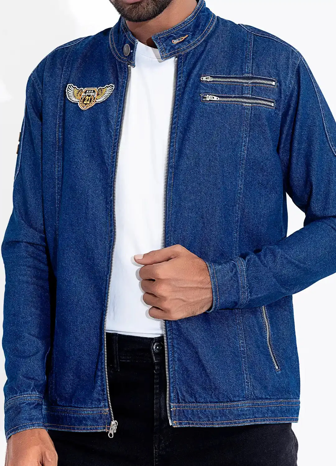 Denim Biker Jacket