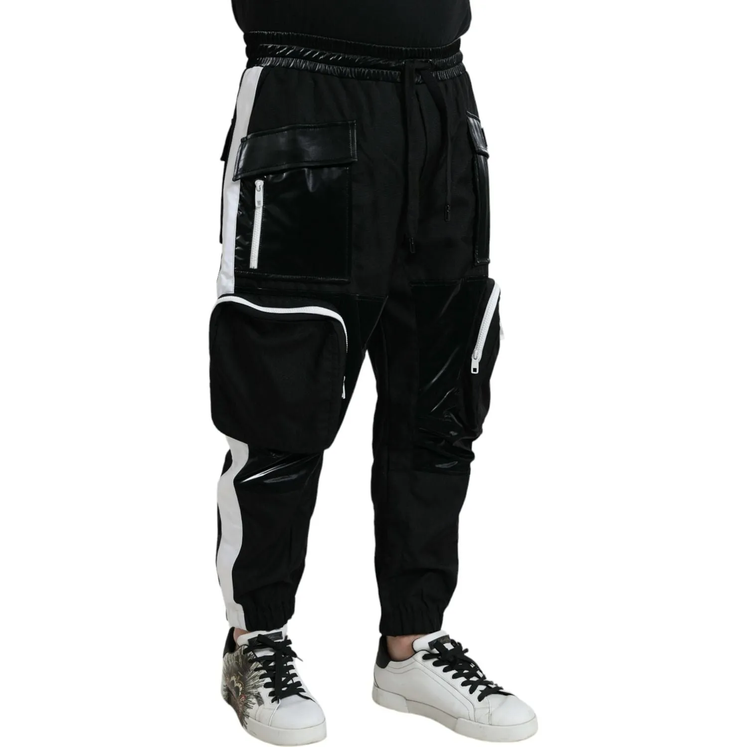 Dolce & Gabbana Black Nylon Cargo Jogger Men Sweatpants Pants