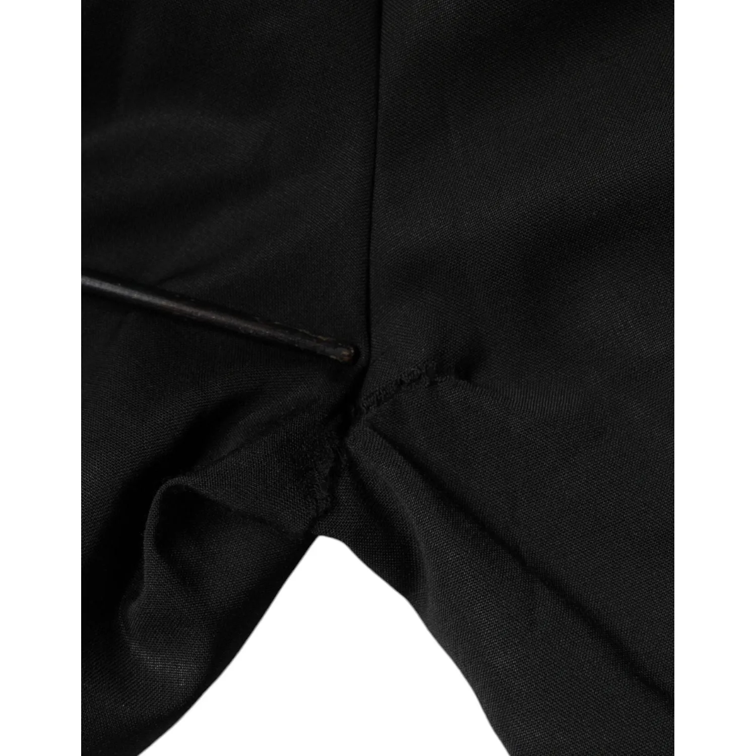 Dolce & Gabbana Black Polyester High Waist Tapered Pants