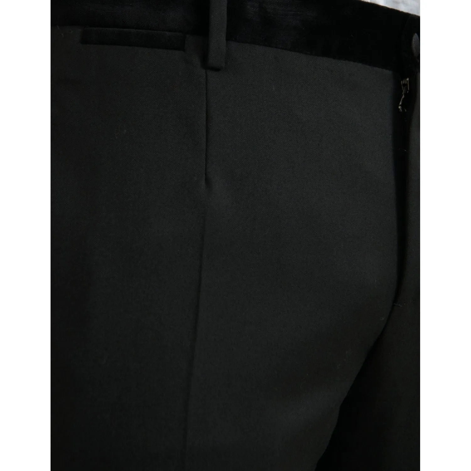 Dolce & Gabbana Black Silk Men Skinny Dress Pants