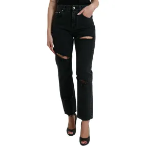 Dolce & Gabbana Elegant High-Waist Black Stretch Jeans