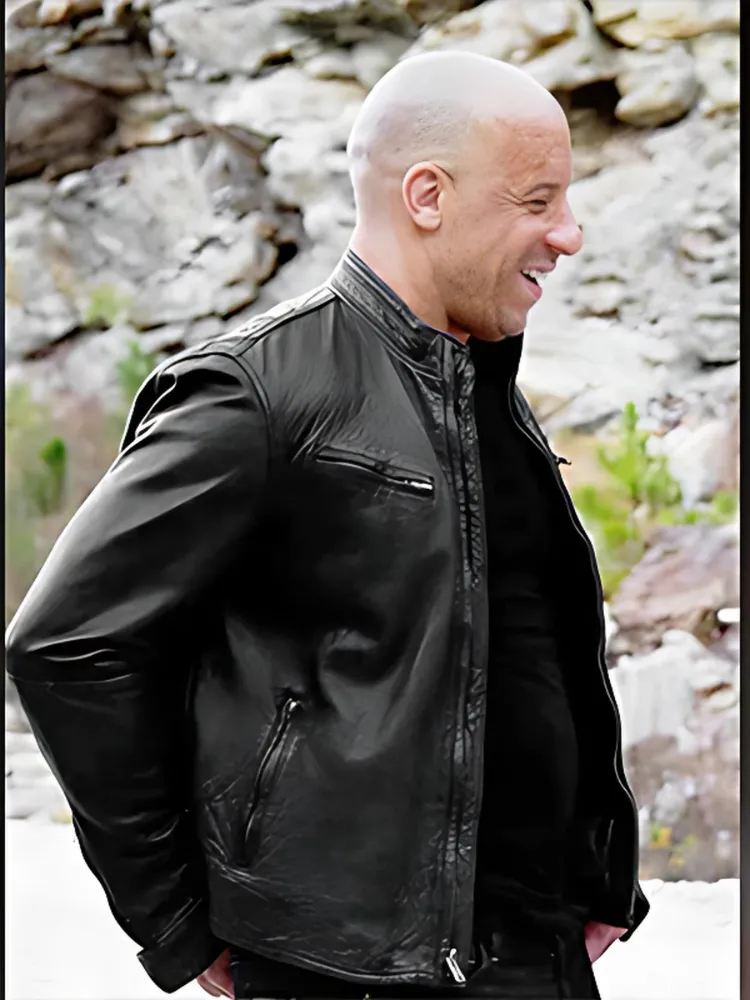 Dominic Toretto Black Leather Jacket