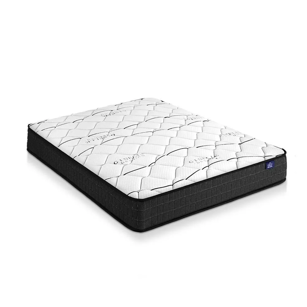 Double Package | Alma Bed Charcoal & Glay Bonnell Spring Mattress (Medium Firm)