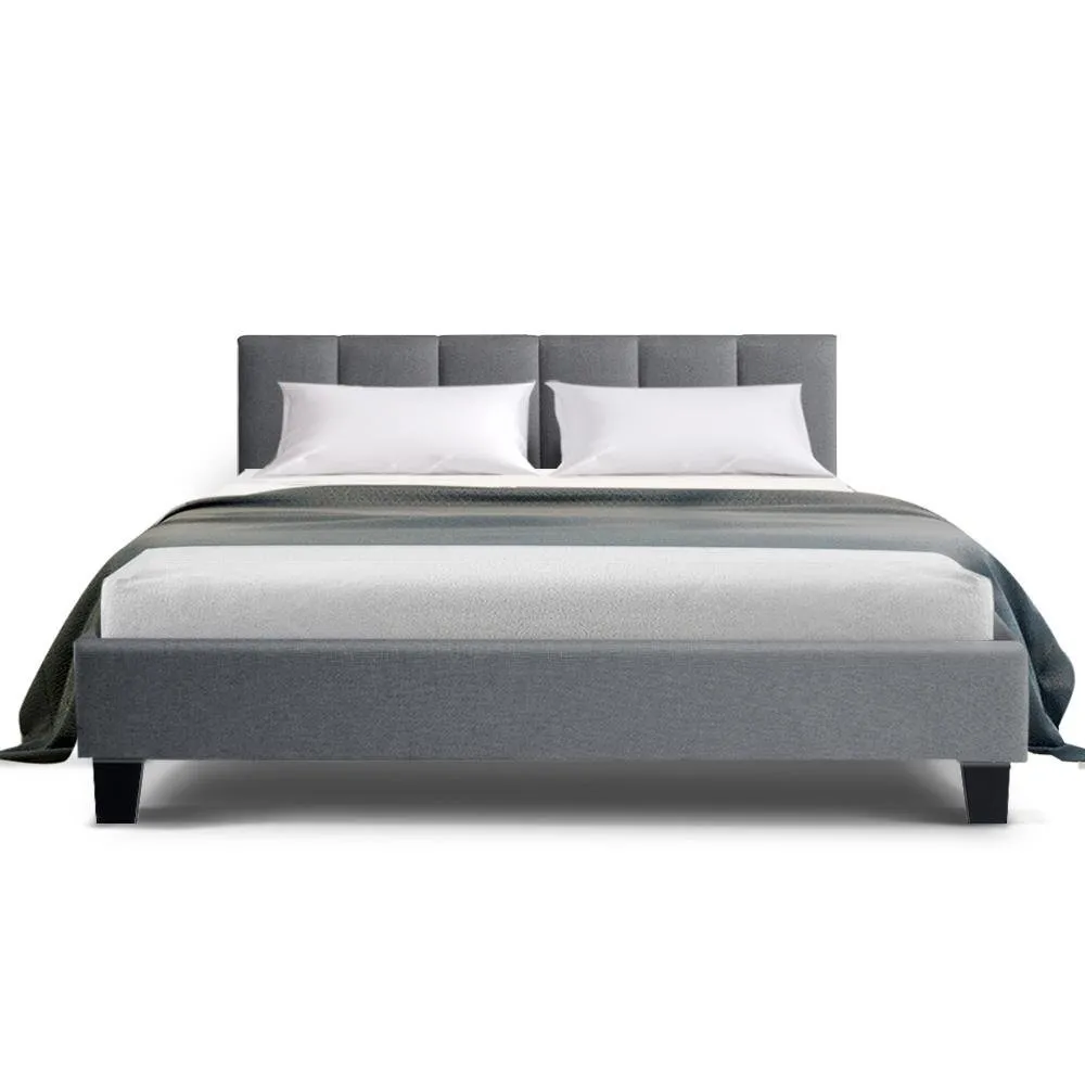 Double Package | Alma Bed Grey & Glay Bonnell Spring Mattress (Medium Firm)