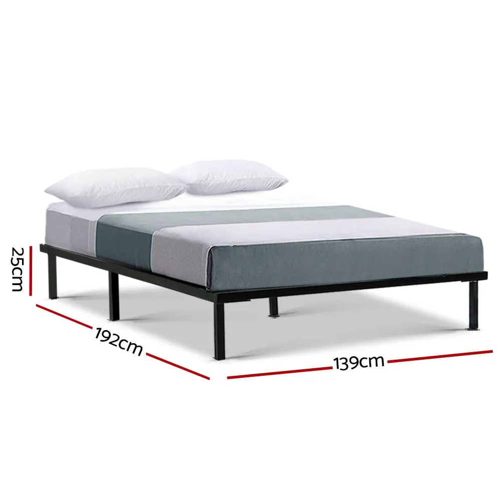 Double Package | Ted Bed Black & Normay Series Pillow Top Mattress (Medium Firm)