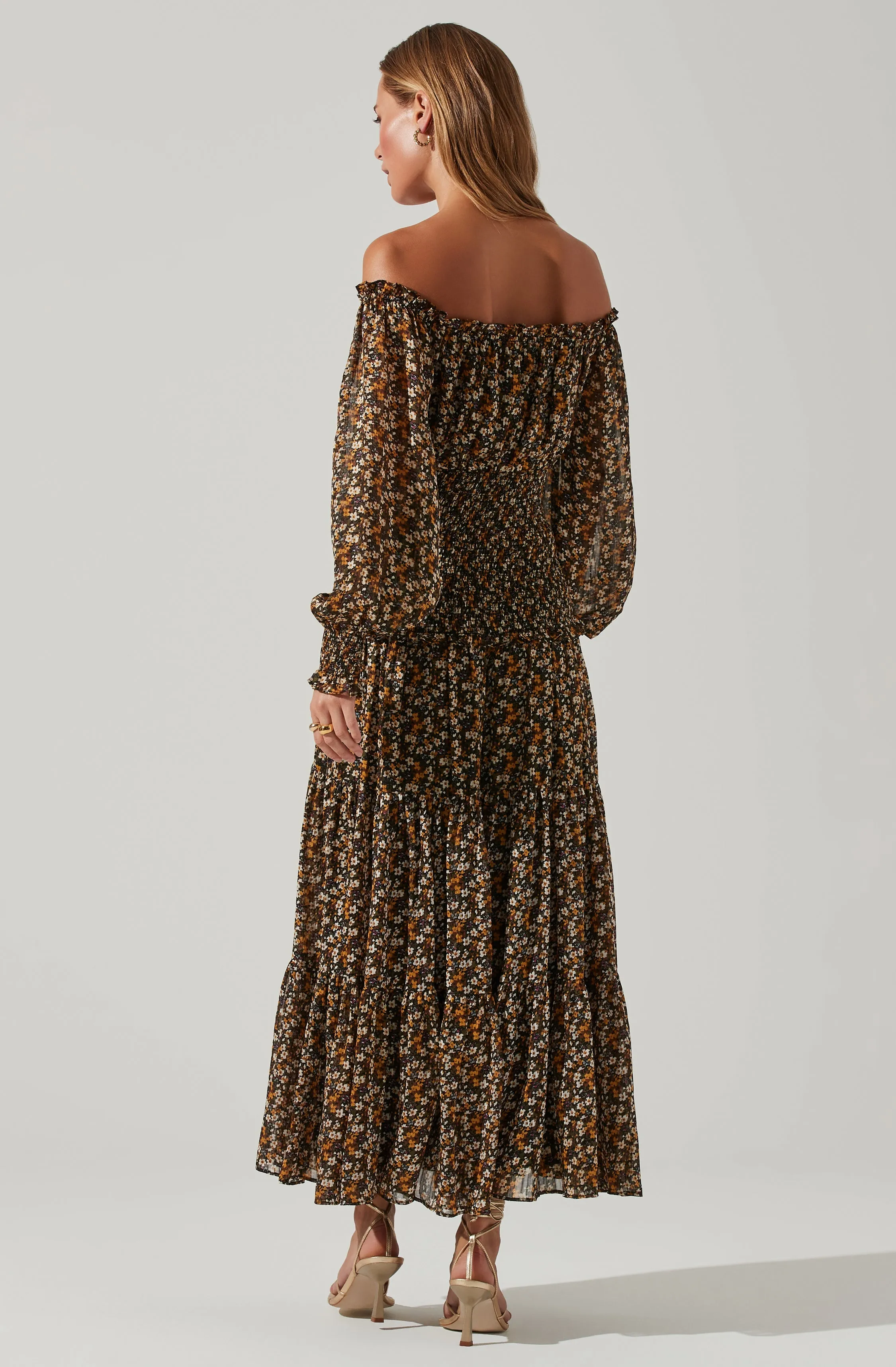 Embrey Floral Off Shoulder Maxi Dress