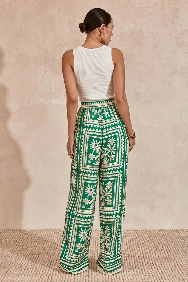 Emerald Tile Losas Wide Leg Pant