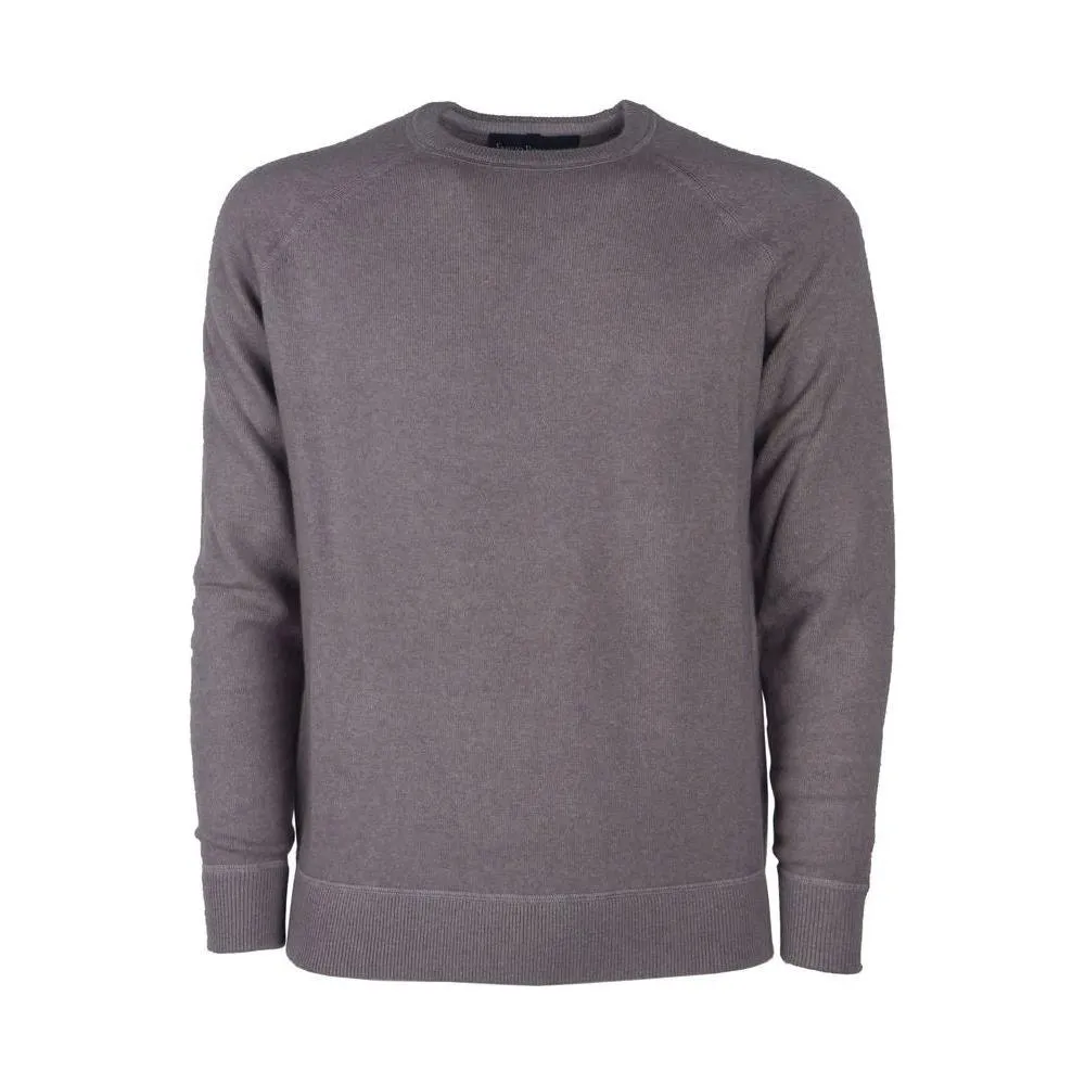 Emilio Romanelli Elegant Gray Cashmere Crew Neck Sweater