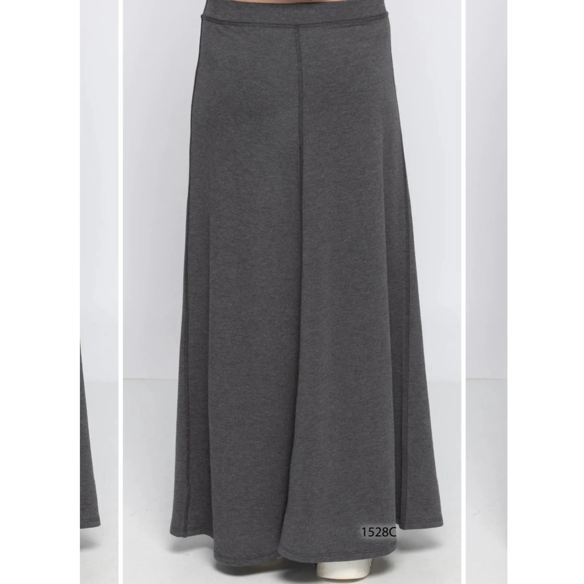 Fleece Maxi Skirt: Charcoal