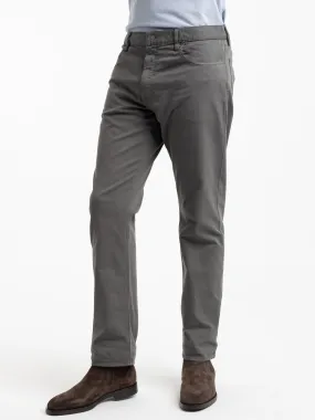 Grey Straight Fit Chino Pants