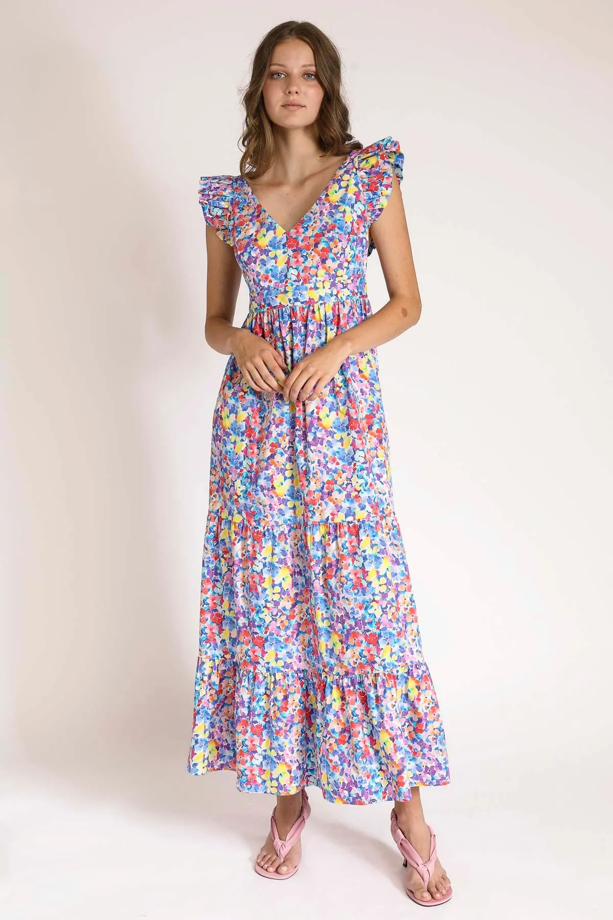 Heather Ruffle Maxi Dress