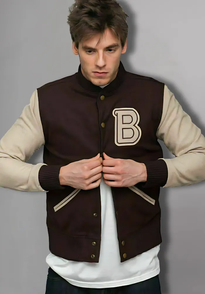 Hotline Miami Flight Brown Varsity Jacket